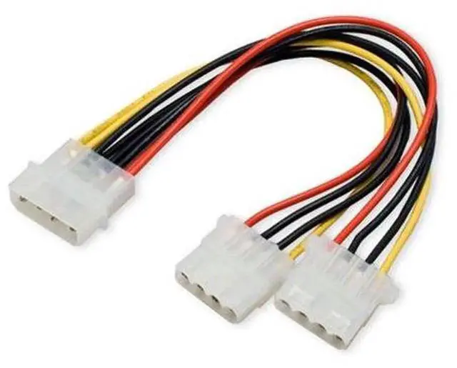 Alt view image 5 of 7 - IDE 4Pin 1-to-2 Power Splitter Cable, 10cm Hard Drive Power Extension Cord for HDD SSD 5V/12V Power Supply
