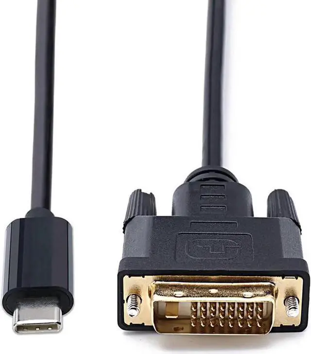 Main image of USB-C to DVI Cable 6FT with DP Alt Mode, Thunderbolt 3 Compatible Type-C to DVI 24+1 Converter Cord Supports 1080P FHD for MacBook, Chromebook Pixel, Galaxy S8 & iPad Pro