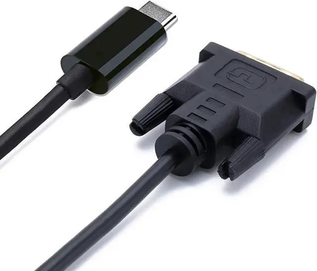 Alt view image 3 of 5 - USB-C to DVI Cable 6FT with DP Alt Mode, Thunderbolt 3 Compatible Type-C to DVI 24+1 Converter Cord Supports 1080P FHD for MacBook, Chromebook Pixel, Galaxy S8 & iPad Pro