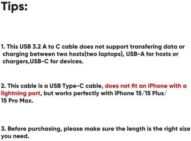 Alt view image 2 of 7 - CableCreation USB A to USB-C Cable 3.3FT/1.0M, USB3.2 Gen2 10Gbps High Speed Cord, 3A Charging & Android Auto Compatible with External SSD, MacBook, iPad, Galaxy S23/S24 Ultra