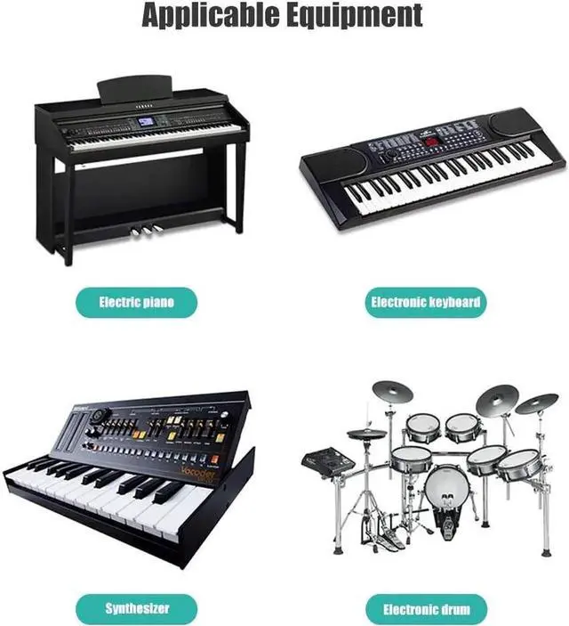 Alt view image 4 of 7 - 6FT USB 2.0 Type A to Type B MIDI Instrument Cable, Universal Cord for MIDI Keyboard, Digital Piano, Audio Interface & Printers