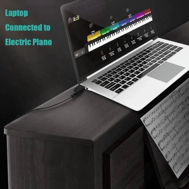 Alt view image 5 of 7 - 6FT USB 2.0 Type A to Type B MIDI Instrument Cable, Universal Cord for MIDI Keyboard, Digital Piano, Audio Interface & Printers