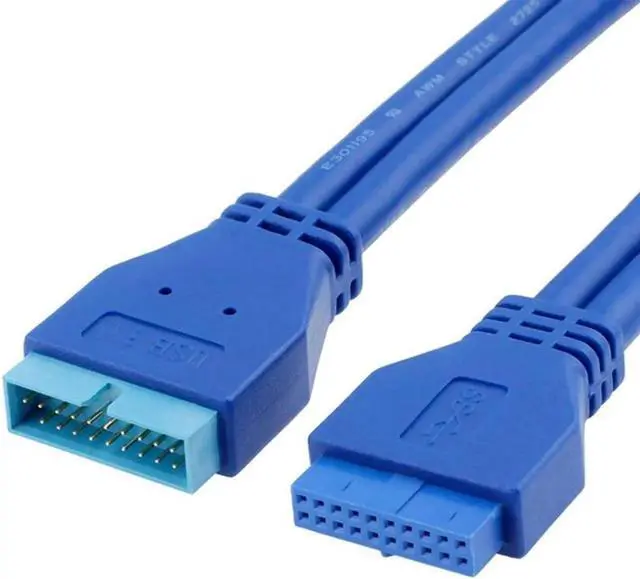 Main image of 1.64FT Internal USB3.0 20Pin Motherboard Header Extension Cable, Male to Female 19/20Pin Mainboard Internal Extender Cord