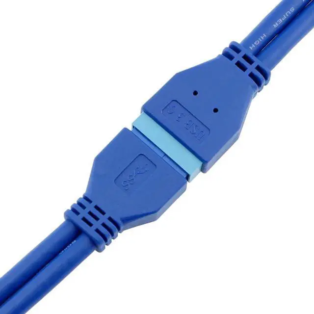 Alt view image 3 of 4 - 1.64FT Internal USB3.0 20Pin Motherboard Header Extension Cable, Male to Female 19/20Pin Mainboard Internal Extender Cord