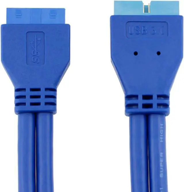 Alt view image 4 of 4 - 1.64FT Internal USB3.0 20Pin Motherboard Header Extension Cable, Male to Female 19/20Pin Mainboard Internal Extender Cord