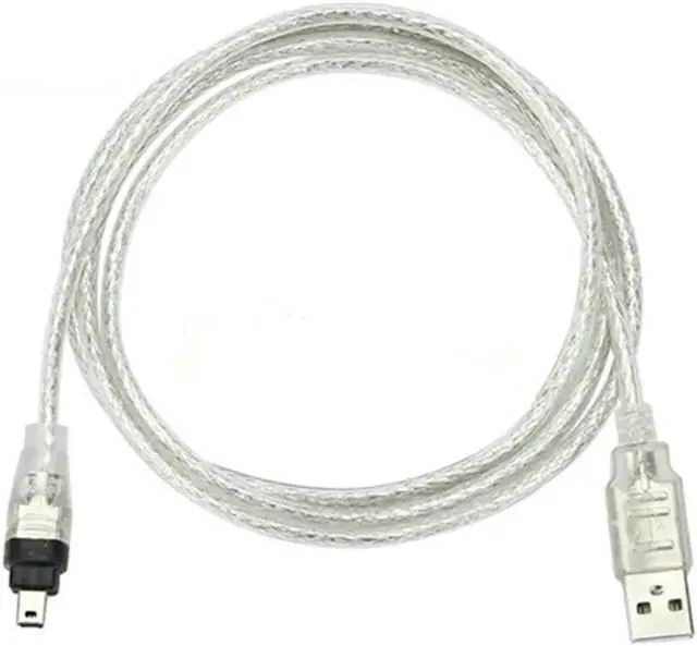 Alt view image 2 of 3 - USB 2.0 A Male to IEEE1394 4Pin Male iLink Firewire Adapter Cable, Mini DV Cord for SONY DCR-TRV75E & Legacy Camcorder Video Capture