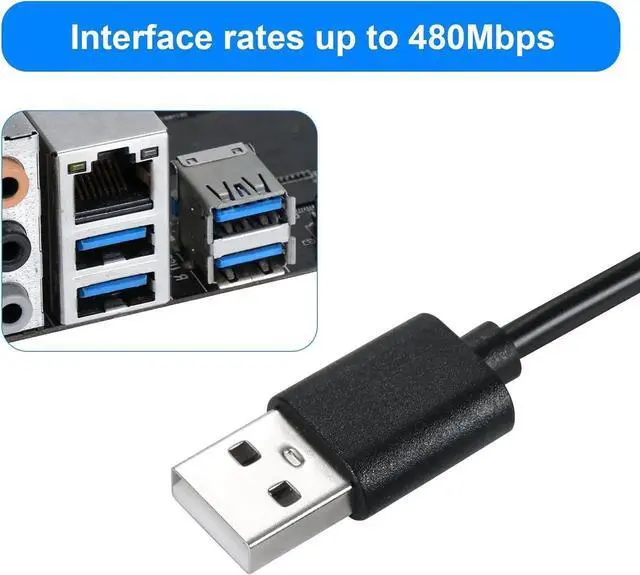 Alt view image 4 of 7 - Motherboard USB 2.0 9Pin Header to Standard USB-A Female Extension Cable, Internal Mainboard 9PIN to External Type-A Port Adapter Cord