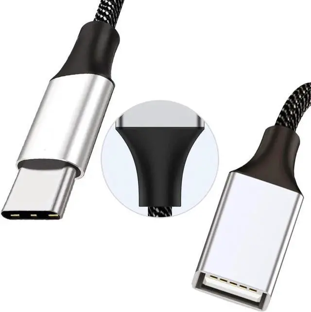 Alt view image 7 of 7 - 0.8FT USB-C Male to Dual USB-A 2.0 Female OTG Splitter Adapter, 2-Port Type-C Hub for Phones, Laptops & Game Consoles