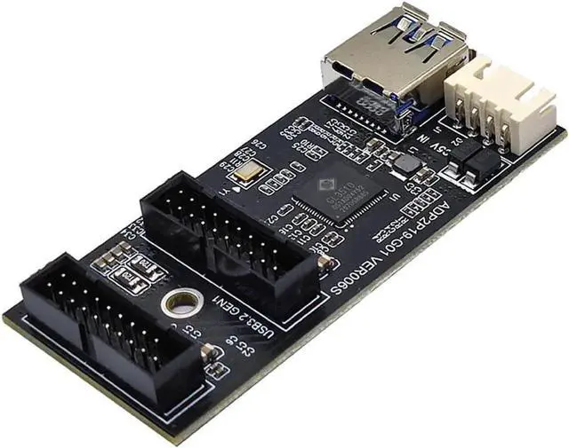 Alt view image 4 of 7 - 1.3FT Internal USB3.2 Gen1 Hub Splitter Cable | Motherboard 19/20Pin Female to Dual 19Pin Male Header Adapter