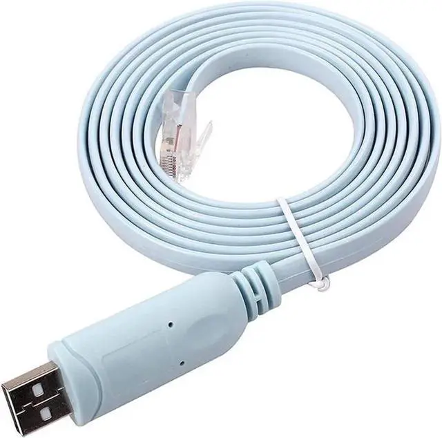 Main image of 6FT FTDI Chip USB to RJ45 RS232 Rollover Console Cable, T232+ZT213 USB2.0 Serial Console Cord for Network Switch, Router & Wireless AP