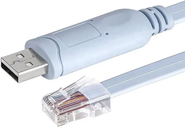 Alt view image 2 of 5 - 6FT FTDI Chip USB to RJ45 RS232 Rollover Console Cable, T232+ZT213 USB2.0 Serial Console Cord for Network Switch, Router & Wireless AP