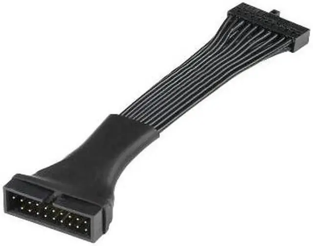 Alt view image 3 of 3 - 6 Inches Low Profile USB3.0 20Pin Internal Header Extension Cable, Slim Short Mainboard Header Extender Cord