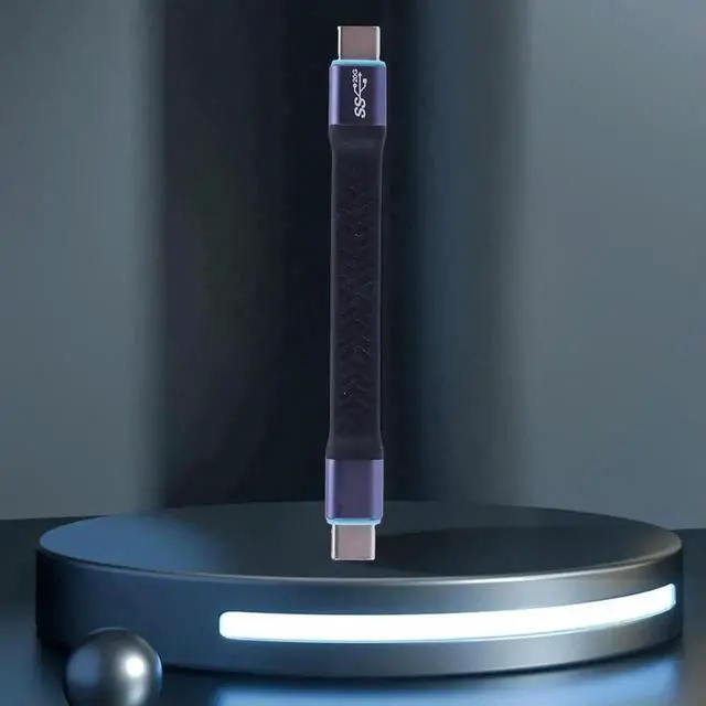 Alt view image 3 of 4 - Short USB3.2 Gen2x2 USB-C to USB-C Cable | 20Gbps, 100W(20V/5A) PD Charging, 8K@60Hz Video Output