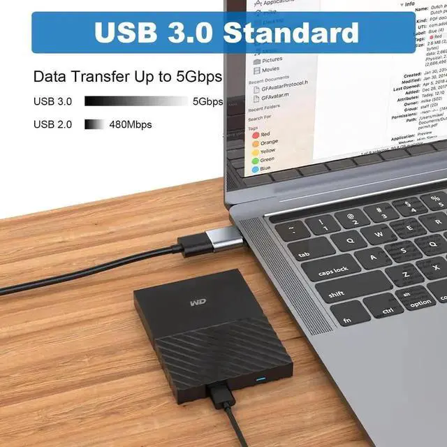 Alt view image 4 of 6 - 6 Pack Grey USB 3.0 Adapter Set | USB-A USB-C Bidirectional Converter Connectors