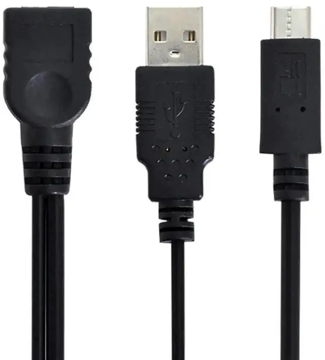 Alt view image 7 of 7 - USBC to USBA USB2.0 OTG Adapter Cable with Supplementary Power Supply
