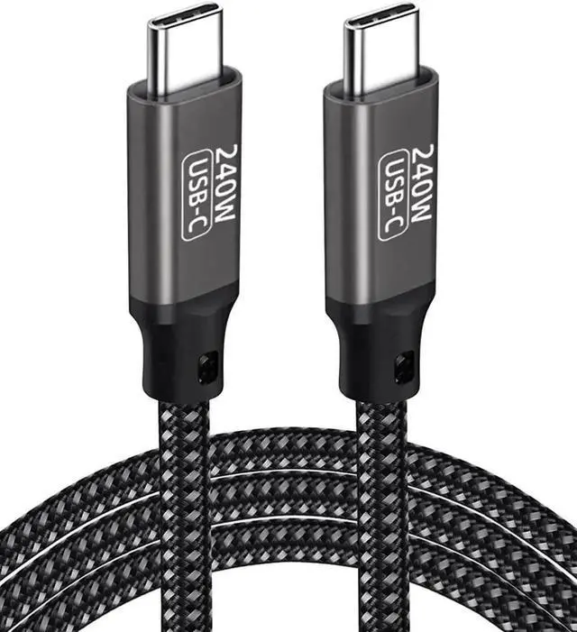 Main image of 2M/6.6FT Nylon Braided USB-C to USB-C Cable | PD3.1 240W(48V 5A) Super Fast Charging Cord Compatible with MacBook Pro, iPad Pro, Galaxy S22/A10 & All USB-C Devices