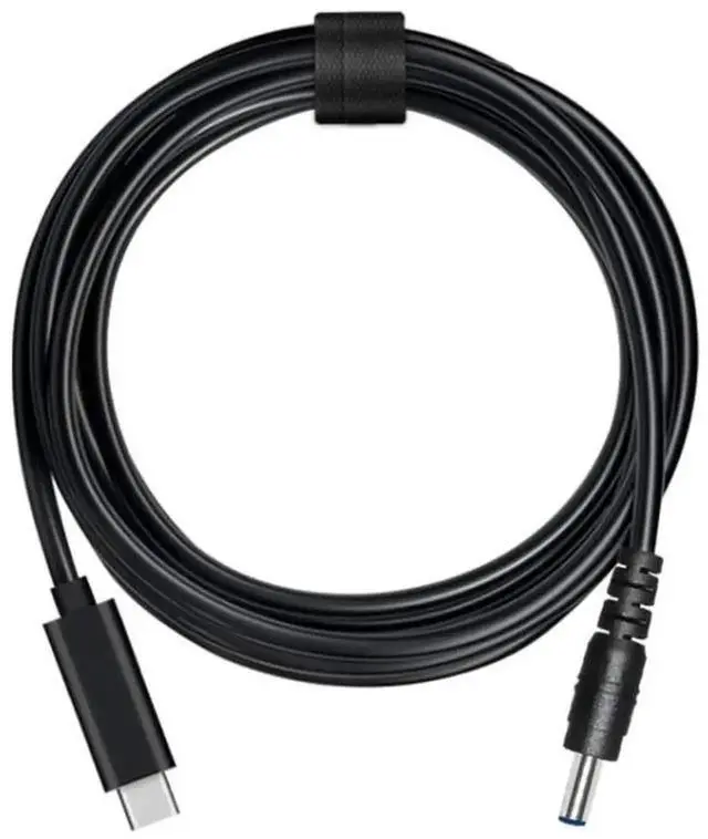 Alt view image 3 of 4 - 1.5M Black USB-C to 4.5×3.0mm DC Barrel PD Charging Cable|Type-C PD Input to 4530 Laptop Power Cord