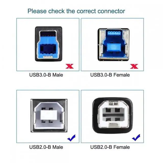 Alt view image 7 of 7 - Panel Mount Mini USB 5Pin Male to USB2.0 B Female Cable with M3 Locking Nuts