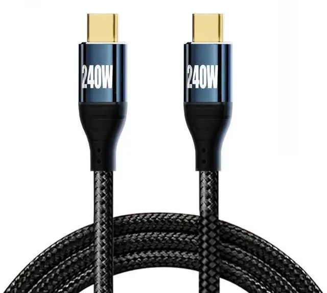 Alt view image 6 of 7 - 100CM 240W PD Type-C Male to Male Cable | 48V5A Max Power, USB2.0 480Mbps Data Cord for Laptops, Tablets & Smartphones