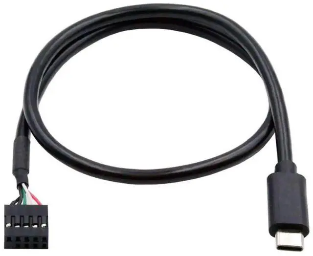Main image of 0.5M Mainboard 9/10Pin USB2.0 Front Panel Header to USBC Male Internal Extension Cable
