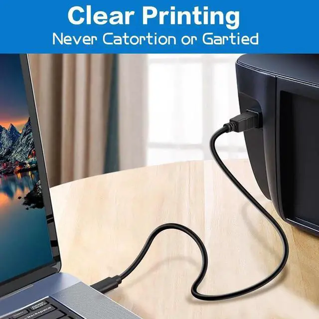 Alt view image 2 of 6 - 3FT USB C to USB B Printer Scanner Cable, Type-C to USB-B MIDI Cord Compatible with Digital Piano, MIDI Controller, DJ Controller, Printers & Scanners