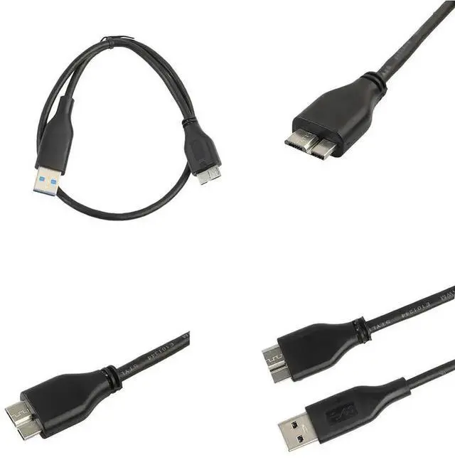 Alt view image 3 of 3 - USB 3.0 A Male to Micro B Male Hard Drive Cable, High Speed External HDD Data Transfer Cord Compatible with Portable External Hard Disk Drives