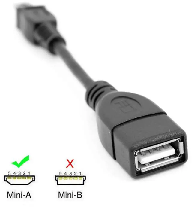 Alt view image 6 of 7 - VMC-UAM1 USB 2.0 OTG Cable, Mini A Male to USB A Female Host Adapter Cord for Sony Handycam Camcorders, Classic PDA & Old-Style Mini-A Port Smartphones