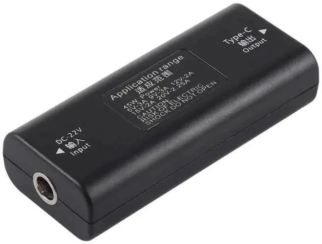 Alt view image 2 of 5 - 30cm DC 5.5×2.1mm Female to USB-C Female Power Conversion Cable, Barrel Jack to Type-C Female Adapter Cord for Power Supply Conversion