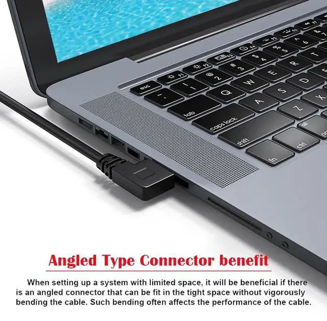 Alt view image 6 of 7 - 20cm Dual Right 90 Degree USB 3.0 A to A Cable, Double Right-Angled Type-A Data Cord for External Hard Drive & PC Peripherals