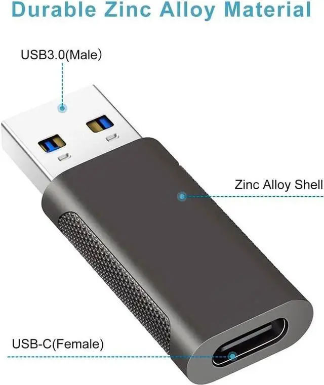 Alt view image 6 of 7 - 4 Pack USB C & USB A Converter Adapters, 2×USB-C Male to USB-A Female + 2×USB-A Male to USB-C Female, Fast Charging & High Speed Data Transfer Plug for iPhone, iPad, Laptop, PC and USB-C Devices