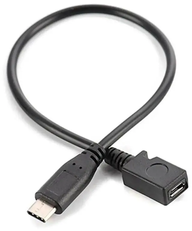 Alt view image 2 of 3 - USB C Male to Micro USB Female Converter Cable, Type-C to Micro USB Adapter Cord for Fast Charging & Data Sync, Compatible with MacBook Pro, Android Micro USB Devices