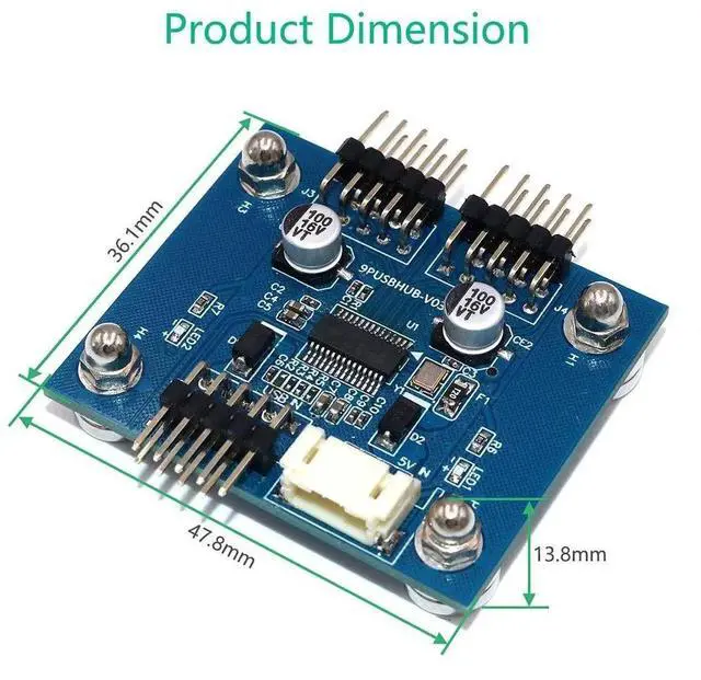 Alt view image 7 of 7 - 30CM Motherboard USB2.0 9Pin Header 1-to-2 Splitter Cable, 9Pin Male to Dual 9Pin Male Extension Cord with 90° Angled Plug + SATA Auxiliary Power Cord for PC Mainboard Expansion