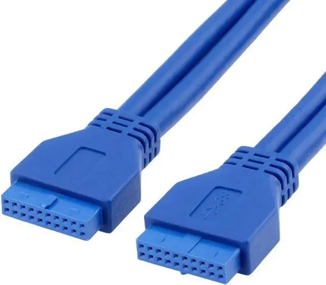 Main image of 1.64FT USB3.0 Motherboard 20Pin Header Female to Female Extension Cable, Mainboard Internal 20-Pin USB3 Extender Cord for PC Front Panel Upgrade