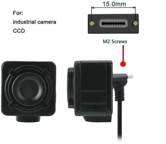 Alt view image 3 of 7 - 0.3M Panel Mount 90° Right Angle USB3.0 A Male to USB-C Male Cable, Screw Lock Industrial Data Cord for Industrial Camera