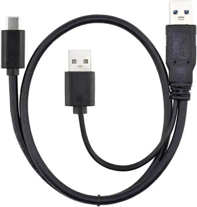 Alt view image 2 of 3 - USB-C to Dual USB3.0+USB2.0 Male Y-Splitter Cable, Multi-Power & Data Y Cord for Laptop & External Hard Drive