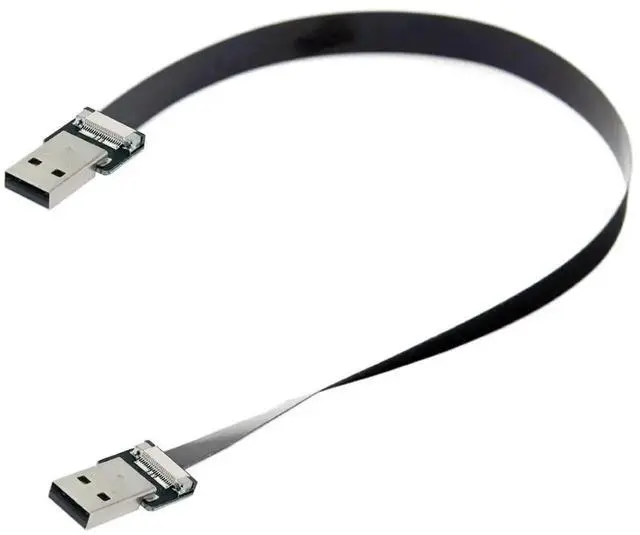 Alt view image 6 of 7 - 0.5M Flat Ribbon USB2.0 Male to Male Flex Cable, Slim Flexible USB 2.0 Data & Charging Extension Cord