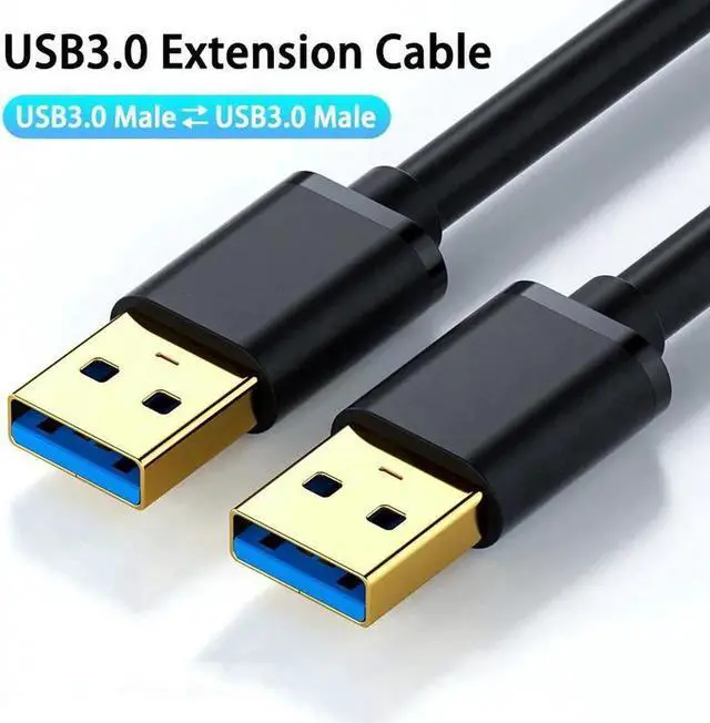 Main image of 1.64FT USB3.0 A Male to A Male Interconnect Cable, Heavy-Duty Anti-Break Double-End Cord for HDD Enclosure, External DVD Drive & Laptop Cooling Pad