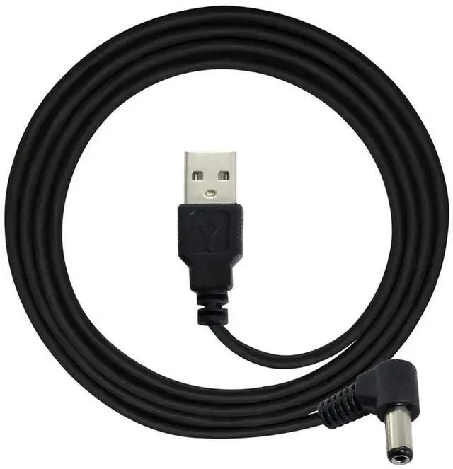 Alt view image 4 of 6 - 120CM Right-Angled USB2.0 A Male to 5.5×1.5mm DC Barrel Power Cable, 90 Degree 5V Charging Cord