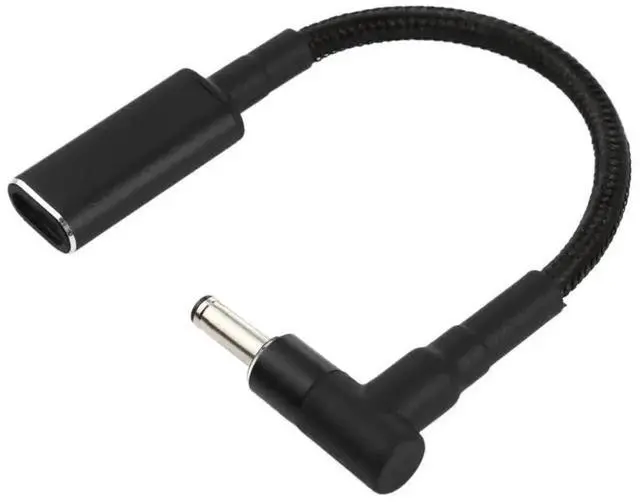 Alt view image 4 of 5 - Right Angle 4.0×1.35mm DC to USB-C Nylon Braided PD Trigger Cable | 100W, 18.5V~20V Fixed Output