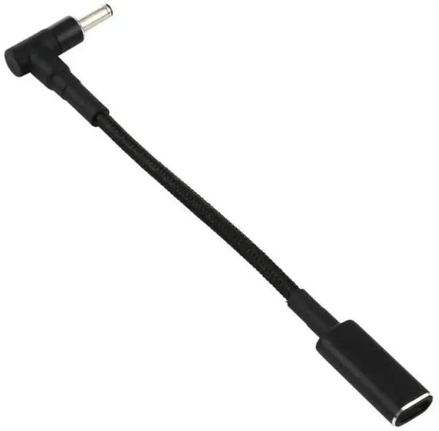Alt view image 2 of 5 - Right Angle 4.0×1.35mm DC to USB-C Nylon Braided PD Trigger Cable | 100W, 18.5V~20V Fixed Output