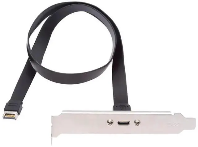 Main image of USB3.2 Gen2 20Pin IDC Header to Panel Mount TypeE KeyA Female Cable | 20Gbps, Locking Screw Design for PC Front Panel
