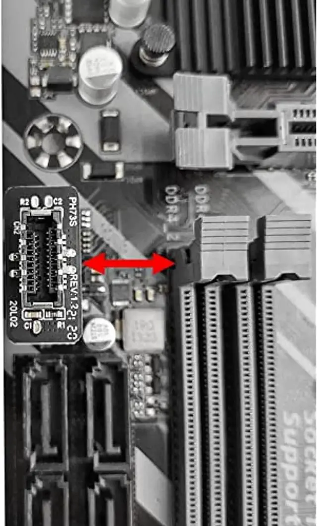 Alt view image 4 of 6 - Vertical Type-E Key-A to USB3.0 20Pin Mainboard Header Adapter, Internal Front Panel USB-C Port Converter