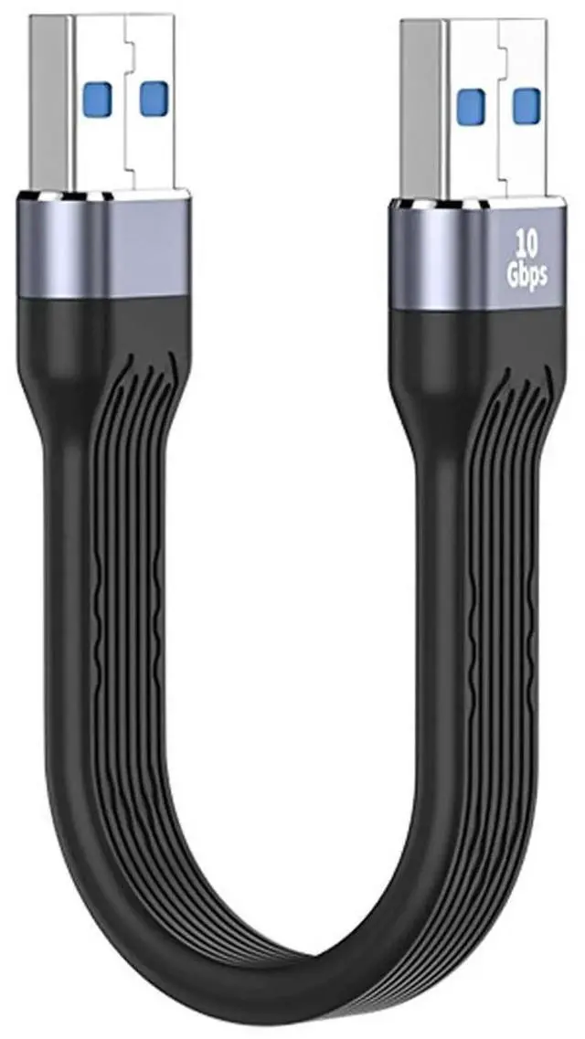 Main image of 13cm Slim Flat FPC USB3.1 Gen2 Type-A Male to Male Cable | 10Gbps High Speed Short Extension Cord