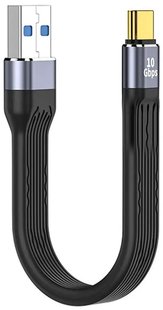 Main image of 13cm Slim Flat FPC USB3.1 Gen2 Type-C to USB3.0 A Male Cable | 10Gbps High Speed Short Data Cord