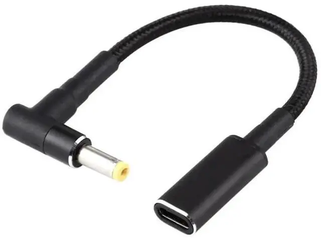 Alt view image 5 of 5 - Right Angle DC 4.8×1.7mm to USB-C PD 100W Nylon Braided Power Cable | 18.5V~20V Fixed Voltage Trigger Cord