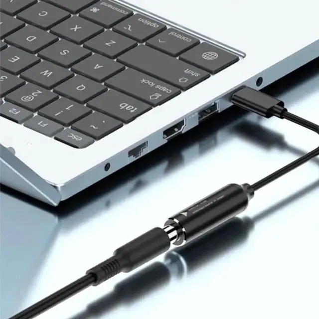 Alt view image 5 of 6 - Nylon Braided USB-C Male to Square DC Female Power Conversion Cable