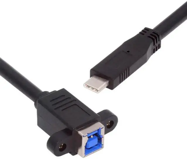 Main image of 30cm USB3.0 Type-C Male to Type-B Female Extension Cable | 5Gbps High Speed Cord for External SSD, Hard Drive & Digital Camera