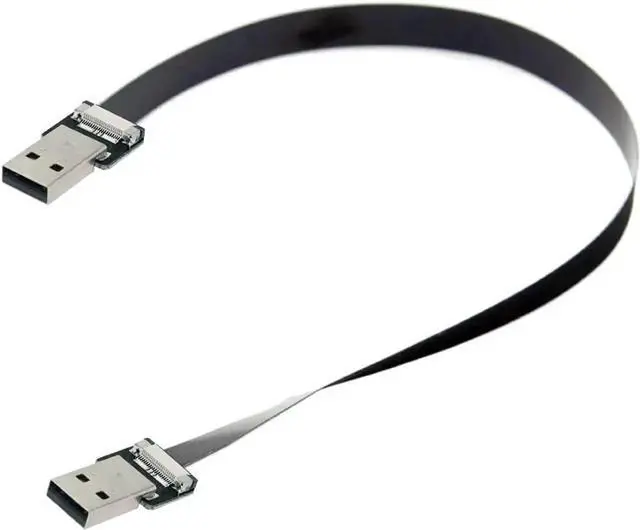 Alt view image 3 of 5 - 100CM Ultra-Thin FPC Flat USB2.0 Type-A Male to Type-A Male Data Cable | Slim Flexible Cord for FPV, Storage, Scanner & Printer