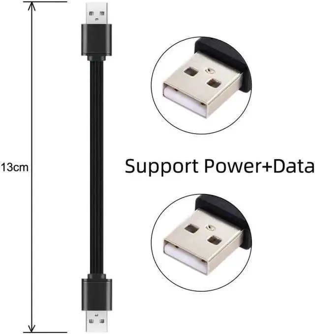 Alt view image 7 of 7 - 13cm Ultra-Thin FPC Flat USB2.0 Type-A Male to Type-A Male Cable | Data & Power Cord for FPV, Storage Drives & Mobile Devices