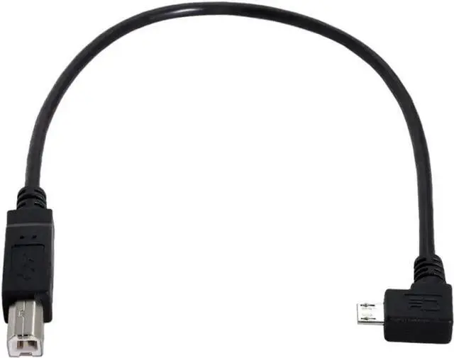 Alt view image 6 of 6 - 30cm 90° Right Angle Micro USB OTG to USB-B Cable | USB2.0 Host Cord for Printer, Scanner & External Hard Drive